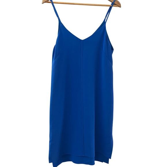 Hunter Bell Double Layer Silk Slip Dress Colbalt Blue Size 6 - Picture 4 of 10